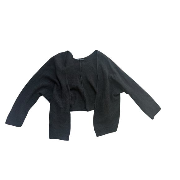 Brandy Melville Open Cardigan Sweater Black Made in‎ Italy One Size Shrug - Picture 1 of 5